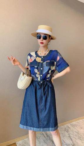 夏季新款牛仔连衣裙，女装连衣裙，斐媞梦 FTM