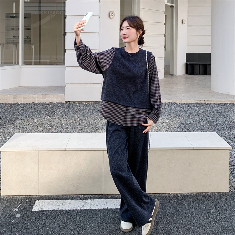 已出大货【26春新款】假两件套装2D001-6757-P175-K288,女装套装/套裙,2D001