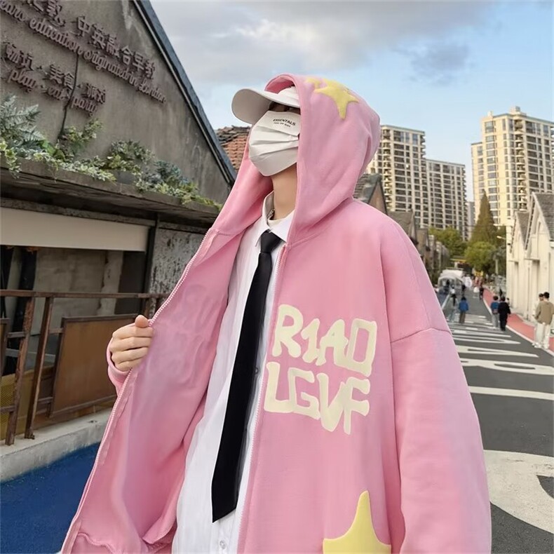 卫衣男潮牌秋冬高街hiphop外套WY01P42图片