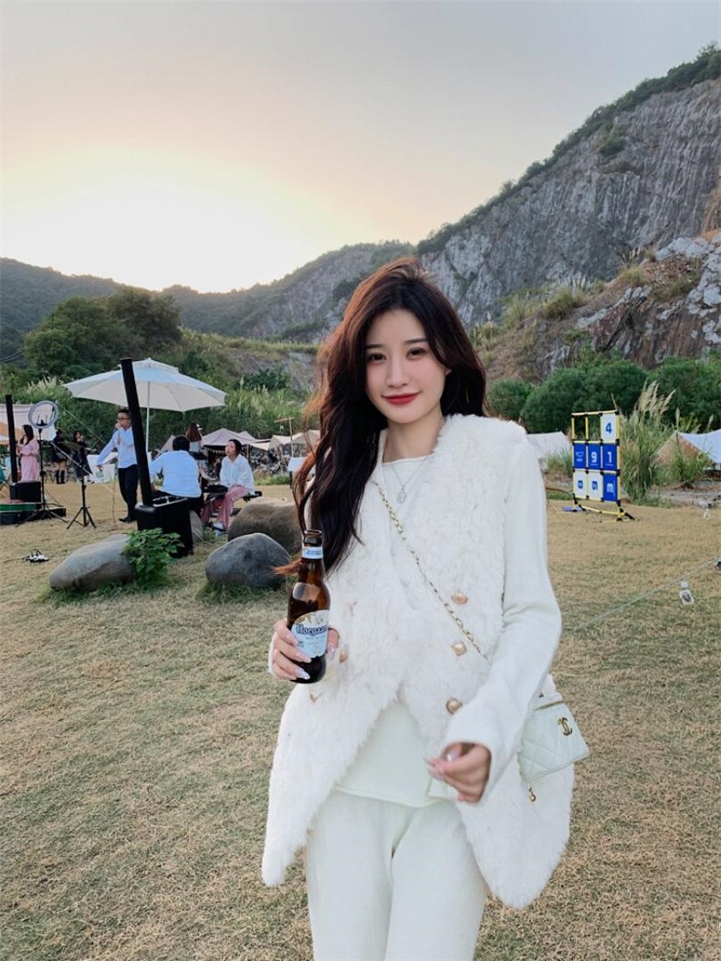 毛毛马甲加加厚，女装马甲，M.W 嫚维