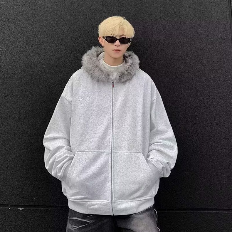 1506-1/WGM081/P56卫衣港风宽松简约连帽卫衣开衫男女同款,男装卫衣,星座1506-1