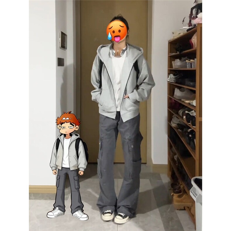有货。高街工装裤男女大口袋长裤K6868-P61,男装工装外套,星座412-3