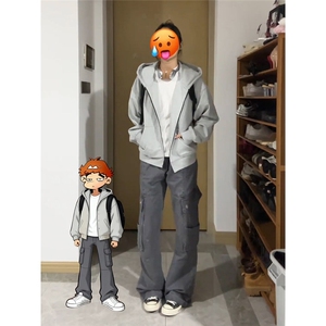 有货。高街工装裤男女大口袋长裤K6868-P61图片