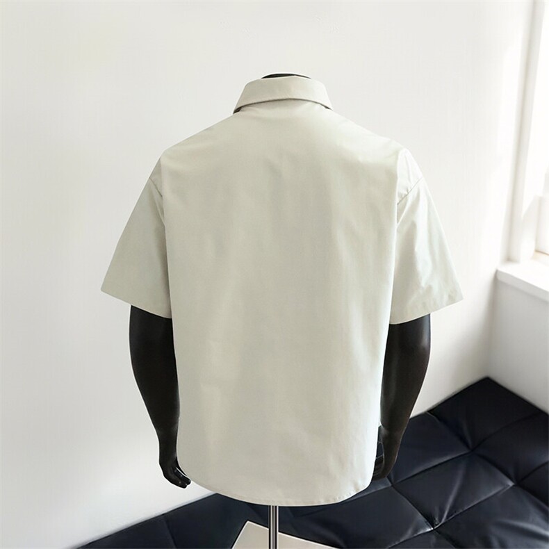夏季痞帅工装短袖衬衫男士外套薄款凉爽半截袖休闲衬衣CS4216P40,男装衬衫,电商A128