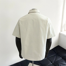 夏季痞帅工装短袖衬衫男士外套薄款凉爽半截袖休闲衬衣CS4216P40，男装衬衫，电商A128