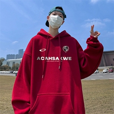 抖音得物供货可提供视频春装重磅美式宽松连帽卫衣DL2418，男装卫衣，电商A486-1