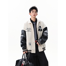 重磅毛巾绣撞色翻领夹克棒球服WT2558-P90-控158，男装夹克，星座609