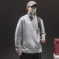 秋冬软糯高领毛衣男女休闲小众设计立领慵懒高级感针织衫打底，男装针织衫/毛衣，星座1013