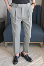 K9879-P70男士简约带拉链设计修身休闲小西裤长裤版本，男装西裤，电商A211