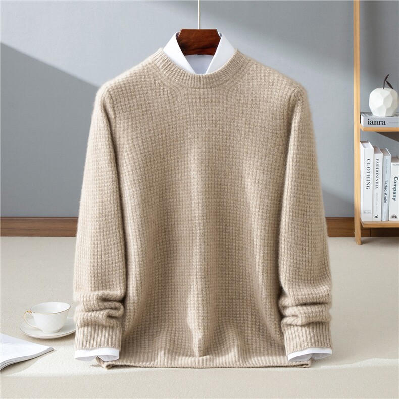 2025年秋季新款百搭男士半高领长袖羊绒衫，男装羊绒套衫，牧群羊绒