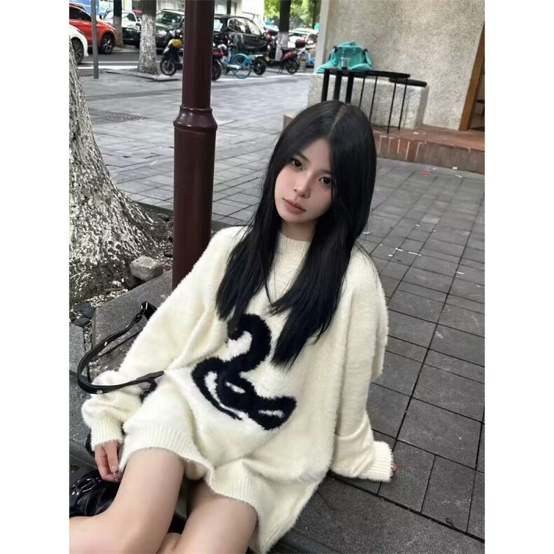 MM145-P68秋冬加厚毛衣男韩版潮流宽松日系针织衫港风慵懒线衣,针织衫/毛衣,星座617A-2