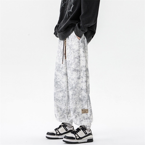8XL-M春季束脚休闲卫裤男大码痞帅脏脏休闲百搭裤子KZ022特价P40图片