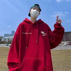 抖音得物供货可提供视频春装重磅美式宽松连帽卫衣DL2428，男装卫衣，电商A486-1