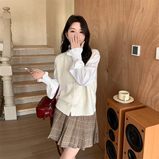 罗芬故事面料官网女装正品2025春季新款简约气质优雅时尚舒适衬，女装套装/套裙，纯色衣恋