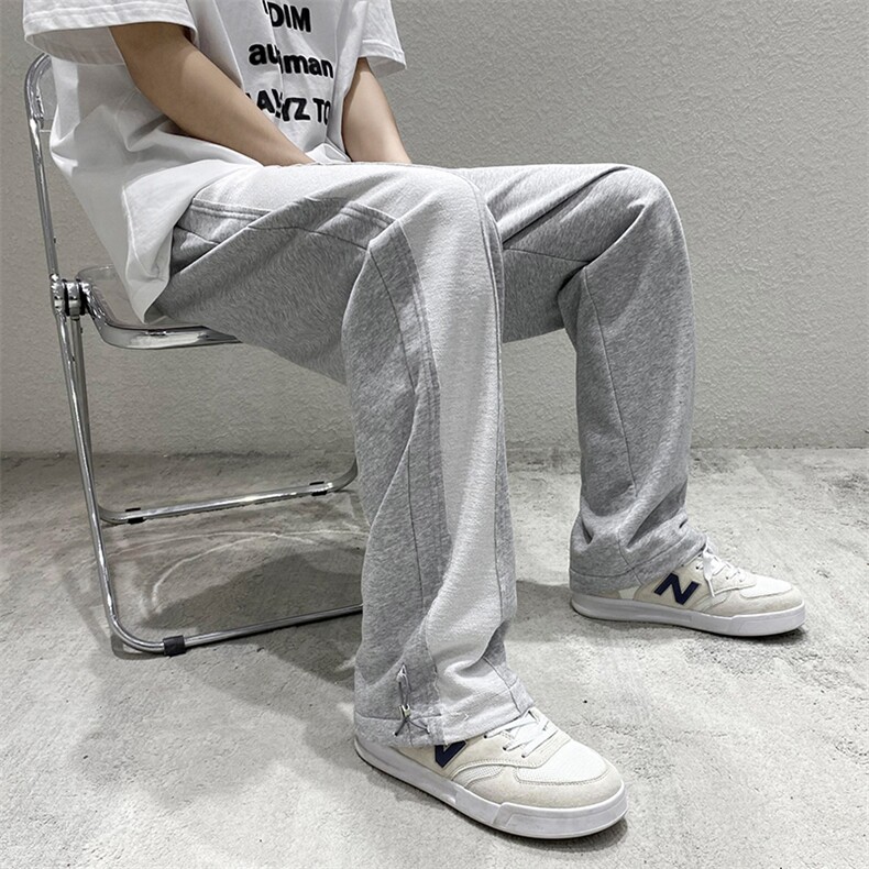 港风品质高街设计潮牌休闲裤垂坠感宽松阔腿男裤DK7861-P60-控78,男装休闲裤,星座717