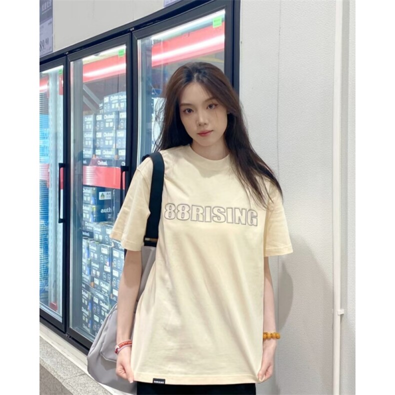 H1042-p30原版刺绣纯棉220克2026夏季休闲宽松短袖T恤女，男装T恤，星座617A-2