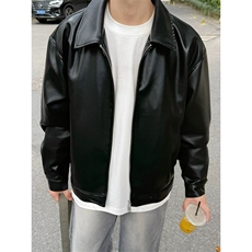 痞帅皮衣宽松百搭夹克JK0157-P70，男装夹克，星座313A(原308A-2)