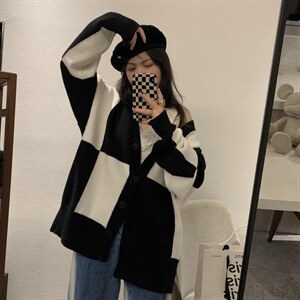 大格子开衫,其它,XTZ style