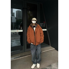 日系双面穿立领加厚面包棉服男女冬季工装宽松棉衣外套XZ-228，男装棉衣，星座1116A（原606A-3）