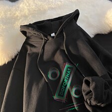 WY2171-P35 加绒款-P40 纯棉连帽卫衣男大码运动帽衫宽松薄外套男图片