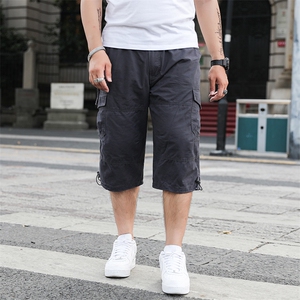 M-7XL男士工装短裤宽松多口袋休闲中裤七分裤加肥加大码8802款图片