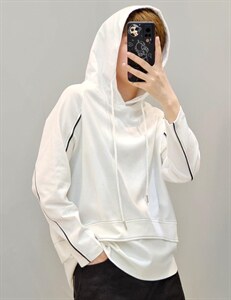 【现货]】秋季新款 韩版休闲风针织连帽卫衣,女装卫衣/绒衫,那简