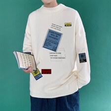 ！高品质2023秋冬新款男士半高领毛衣百搭潮流针织衫M616P50,男装针织衫/毛衣,电商B220
