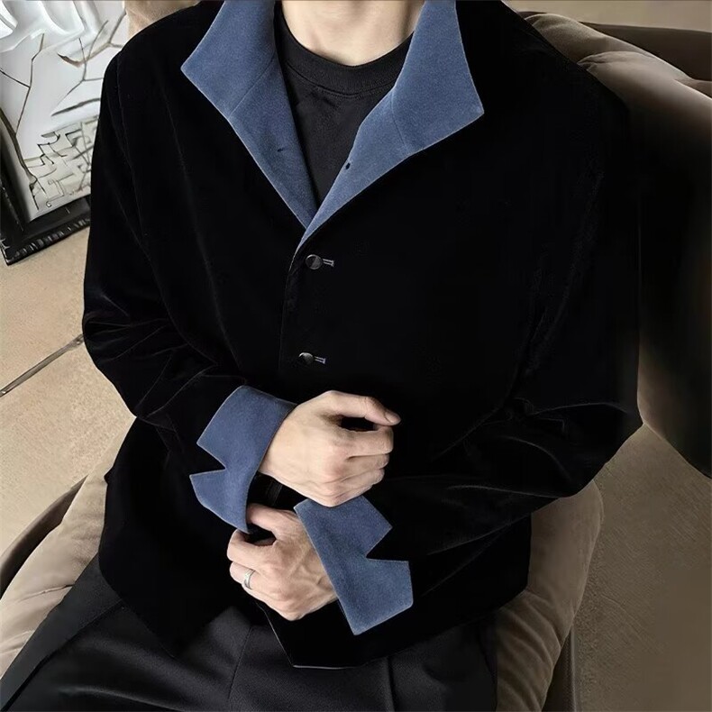 新中式男装订婚痞帅唐装礼服夹克外套西服休闲宽松可穿W6771-P62图片