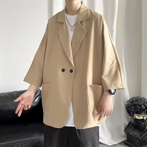 控价89夏新薄款西服宽松大码冰丝防嗮服JK202-P55，男装西服，电商A128