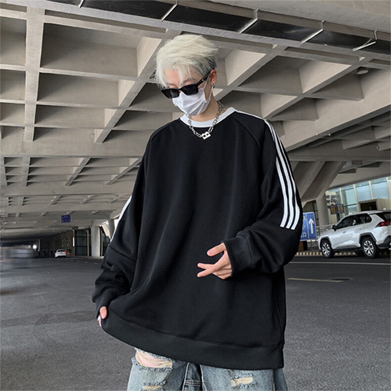 抖音得物高品质重磅全棉二开支持退换 360克宽松织带圆领卫衣CM03图片