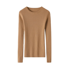 半高领打底衫女长袖秋冬紧身内搭修身显瘦35%羊绒，女装羊绒衫，朵沐纯羊绒
