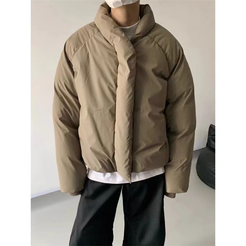 现货MH02-P125设计感无领棉服简约纯色保暖棉衣加厚外套男,男装棉衣,星座1501-3