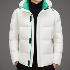 冬季白鸭绒加厚羽绒服短款中青年休闲保暖简约防寒潮服外套男装，男装羽绒服，钱塘6003（原4033）
