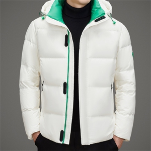 冬季白鸭绒加厚羽绒服短款中青年休闲保暖简约防寒潮服外套男装图片