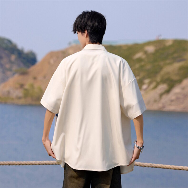 2025夏季新款cityboy大码冰丝短袖衬衫M-5XHC25538-特P25,男装衬衫,电商A022