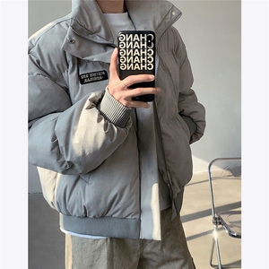 现货 扎染棉服美式短款面包服男冬季高街廓形棉衣外套 P108图片