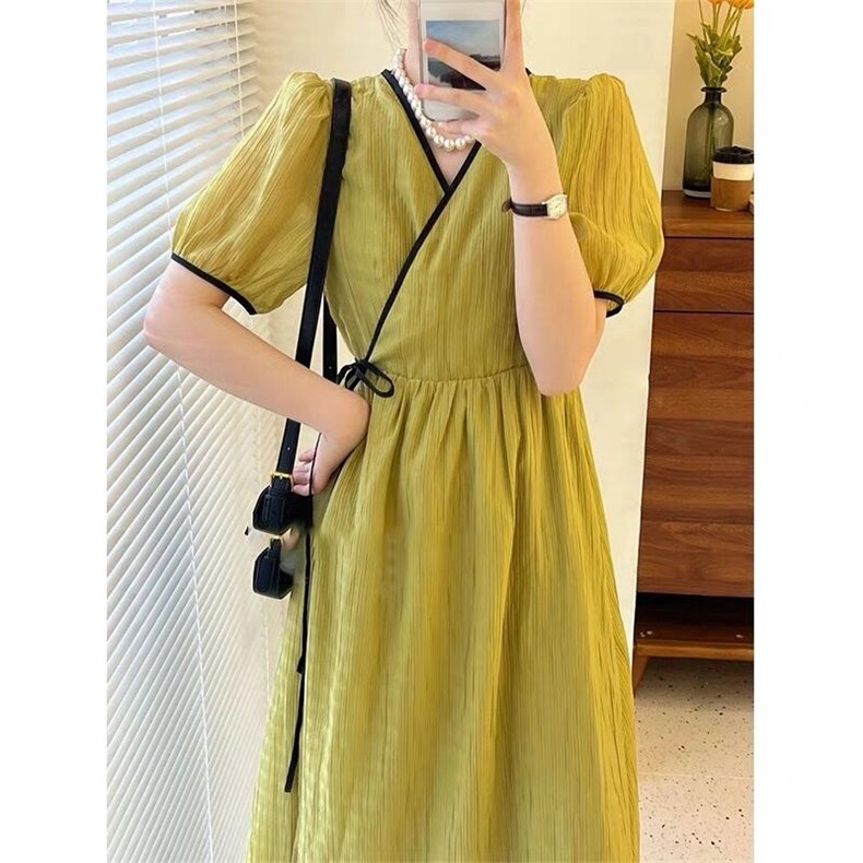 三色连衣裙美哦，女装连衣裙，欧妮卡蒂蔓