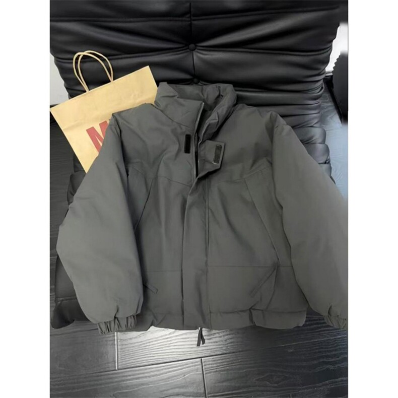 现货美式高街休闲夹克冬季立领纯色三防户外工装加厚棉服外套,男装夹克,电商A486