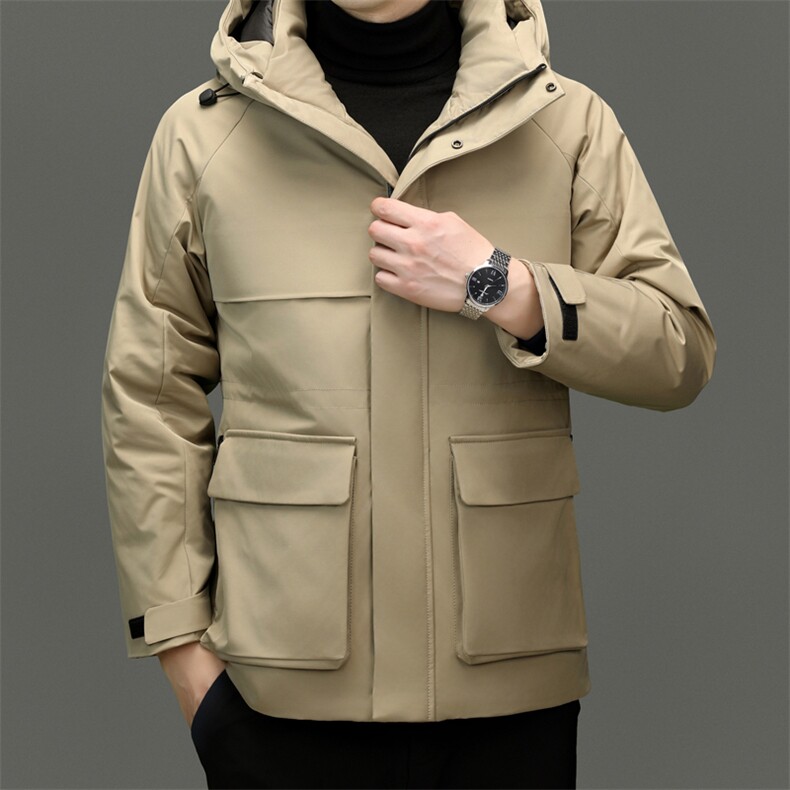 男装羽绒服YR8805新品主推90绒子品牌热销实体品三防面料腰部抽绳,男装羽绒服,钱塘207-1