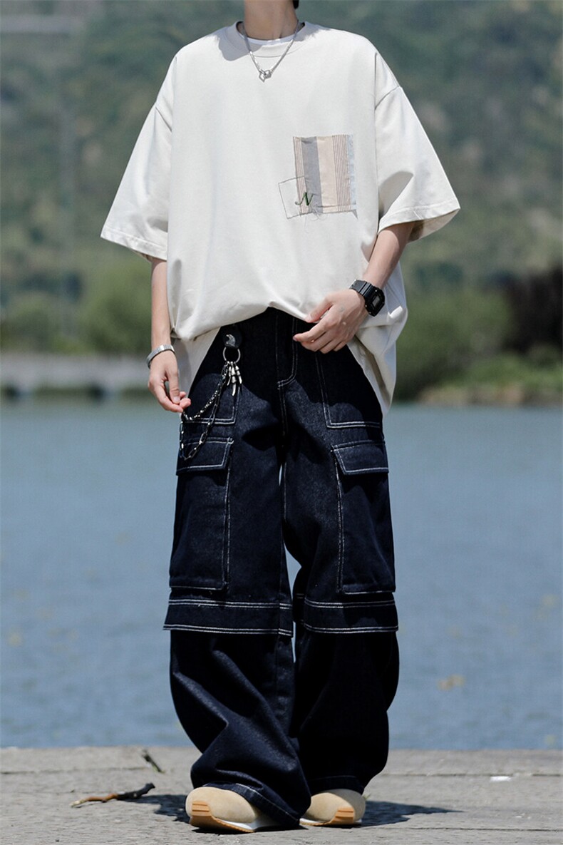 8XL-M高品质纯棉美式复古宽松简约百搭学院风短袖T恤上衣男DX343,男装T恤,电商D206-1