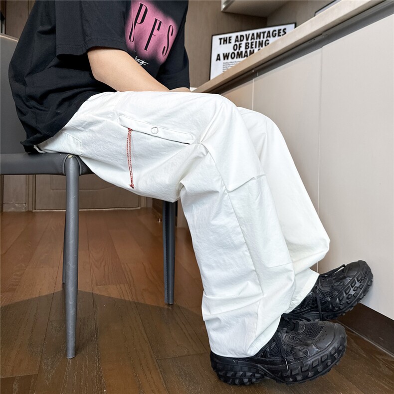 侧边拉链红绳休闲裤抖音可送样A061-AX00699-P45-聚酯纤维,男装休闲裤,电商A061