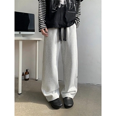 美式高街裤子男春秋2025潮牌百搭宽松直筒阔腿休闲裤子K6066-P33，男装休闲裤，星座412-2