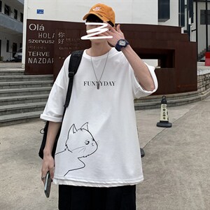 Q11149-P30 春夏季七分袖t恤男大码五分袖男短袖中袖图片