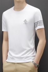 夏季新款男士短袖T恤时尚休闲条纹短袖T恤薄款半袖男装QS2070-P60，男装T恤，星座1105-3