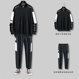 秋季男潮牌卫衣套装舒适宽松卫衣裤子休闲套装SW209+K0099-P50图片