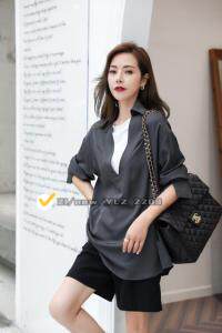 「现货」宽松版针织拼接小衫，其它，伊洛姿