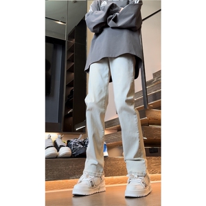 2024新款ins潮流水洗牛仔裤高街修身小脚裤B315-K23252-P50控68图片