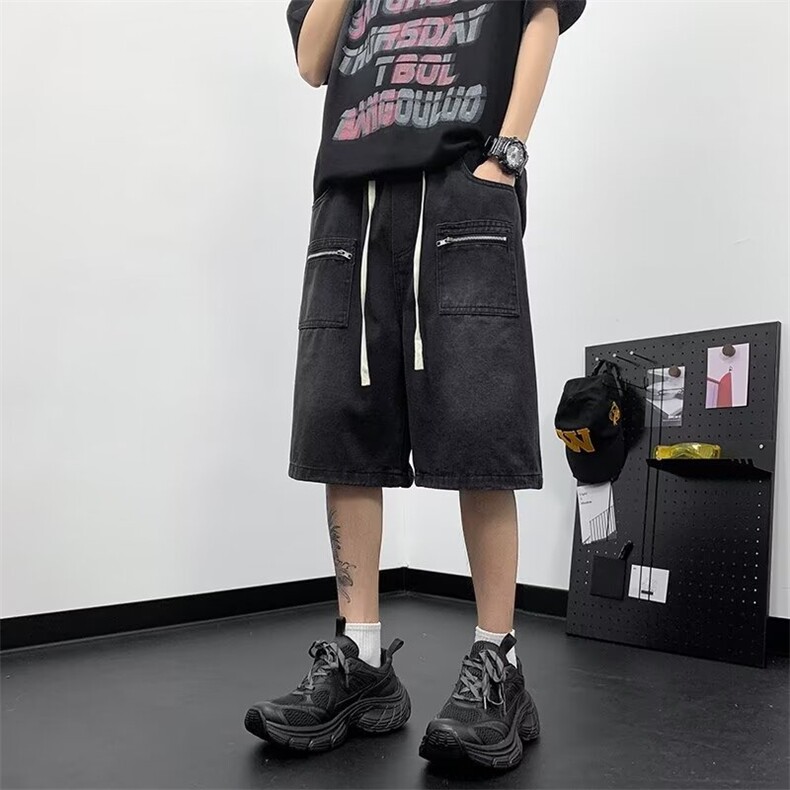 2024美式牛仔裤男款直筒短裤潮N5152P42,男装牛仔裤,星座1116-2