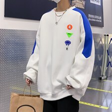 秋季新款男ins潮牌圆领无帽设计感百搭2023新款衣服22306-53控78，男装卫衣，星座717