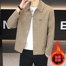 加棉加厚翻领夹克型男商务休闲青年外套男NM7955-P105，男装夹克，星座310B-3